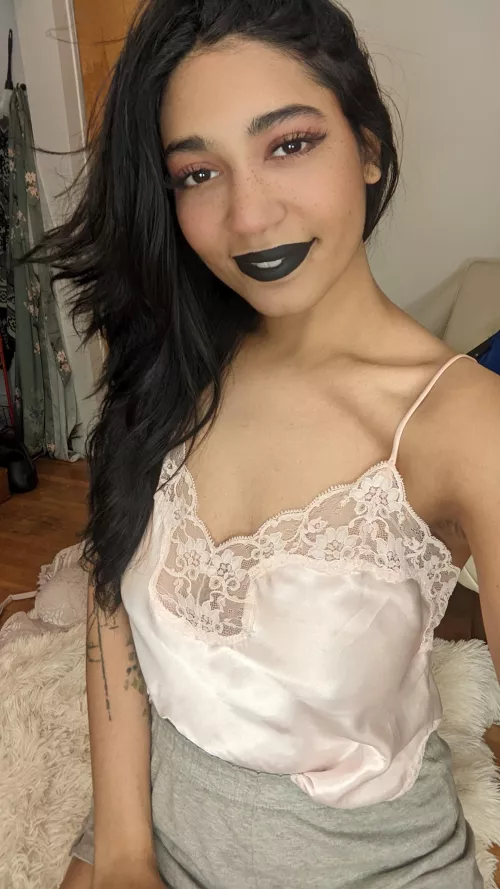 Hope you don't mind a goth girl in pink by TarooRooot