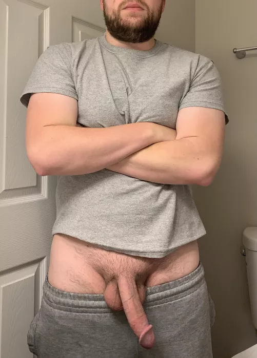 Hope you don’t mind if I pull down my sweats a little 😏 by icytonight_4