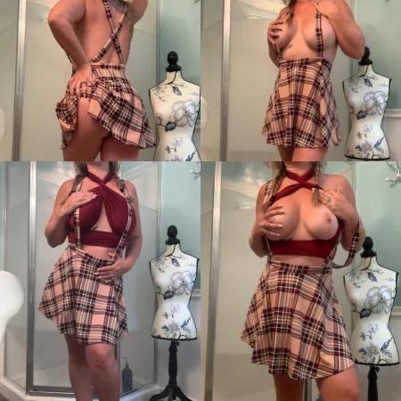 Hopefully the no bra, no panties easy access, will make up for my hubby’s credit card bill for all my online shopping ;) by hotwifekelowna