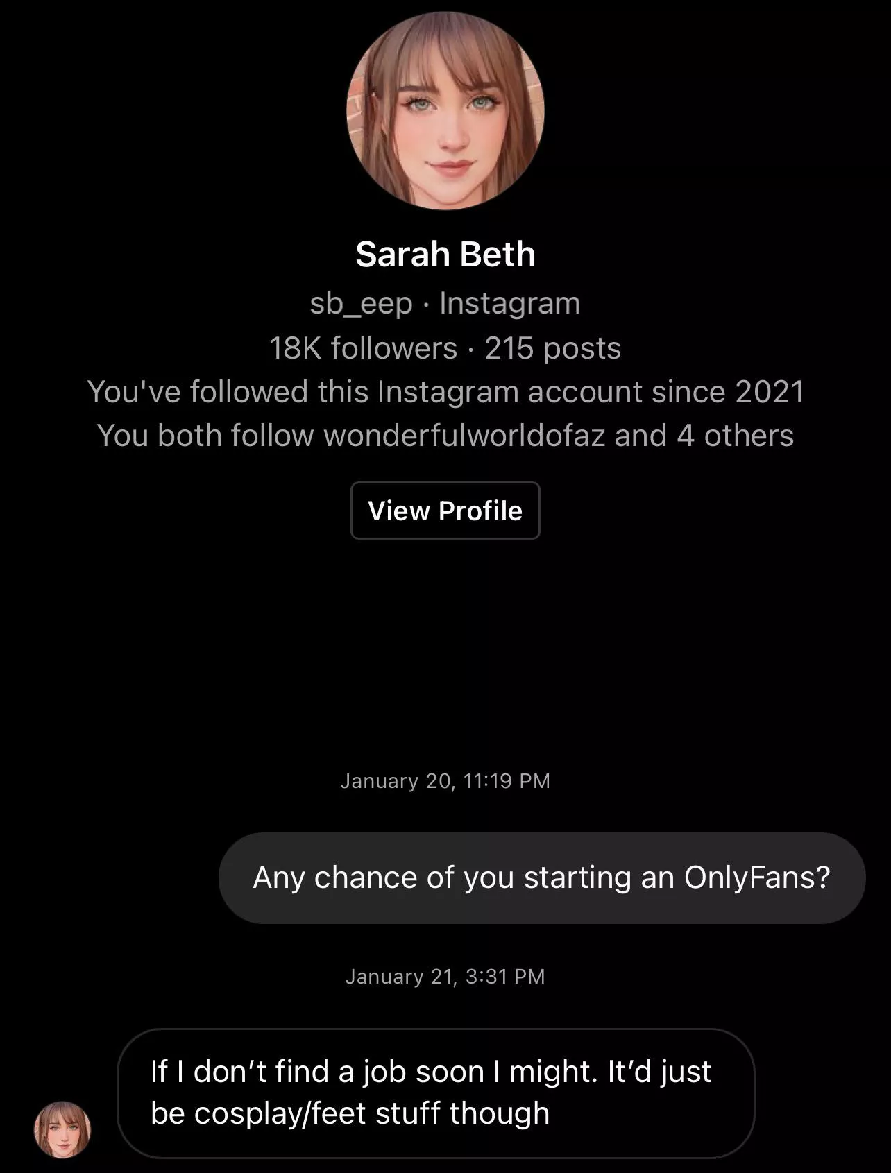 Hopes for SB OnlyFans? posted by tuffy100