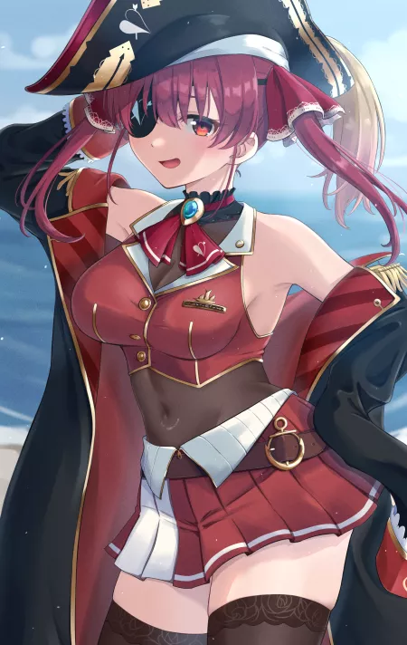 Hoshou Marine from Hololive, by Mitsuria by TheWanderingWeeaboo