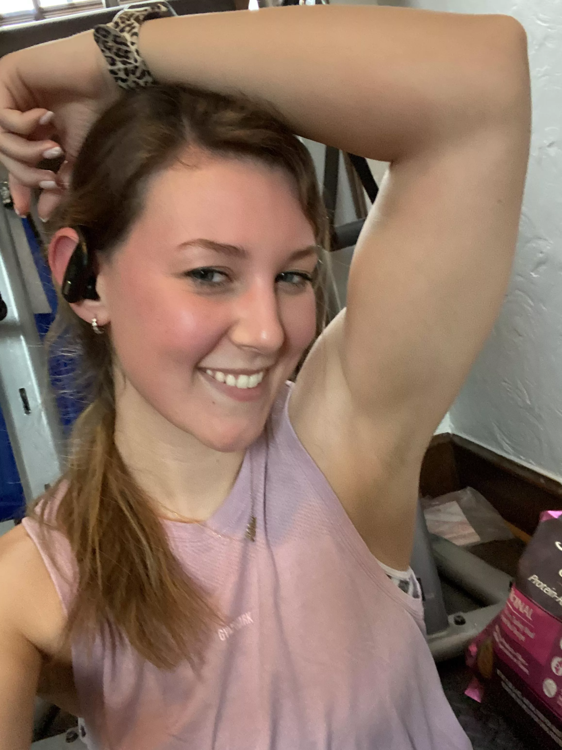 Hot and sweaty after my workout 😉💦 come lick!!! Free OF linked below posted by FindmeonOF