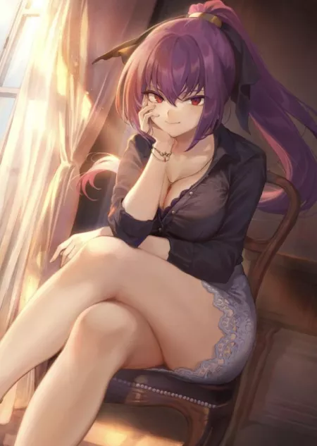 Hot chick crossing her thicc sexy legs[mashu] by [deleted]