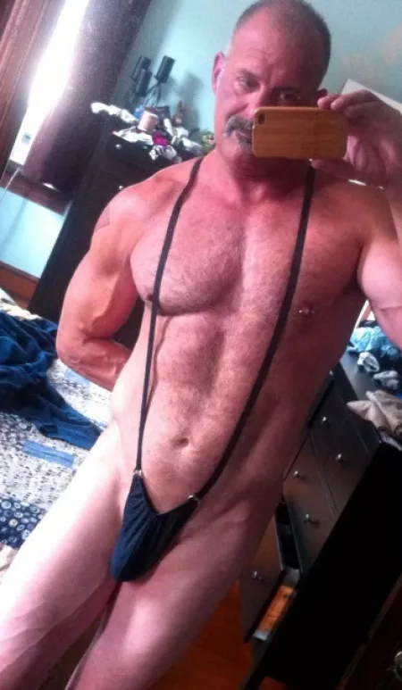 Hot daddy in a slingkini by SevenNSFW