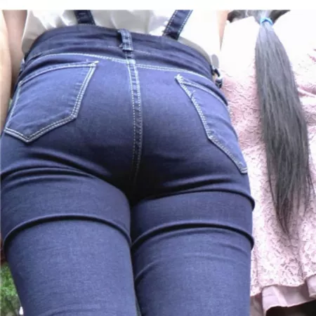 Hot jeans pantylines from behind by misosoupdrinker
