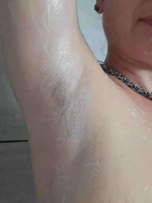 Hot soapy armpits. can you see the stubble? by Sin-Within