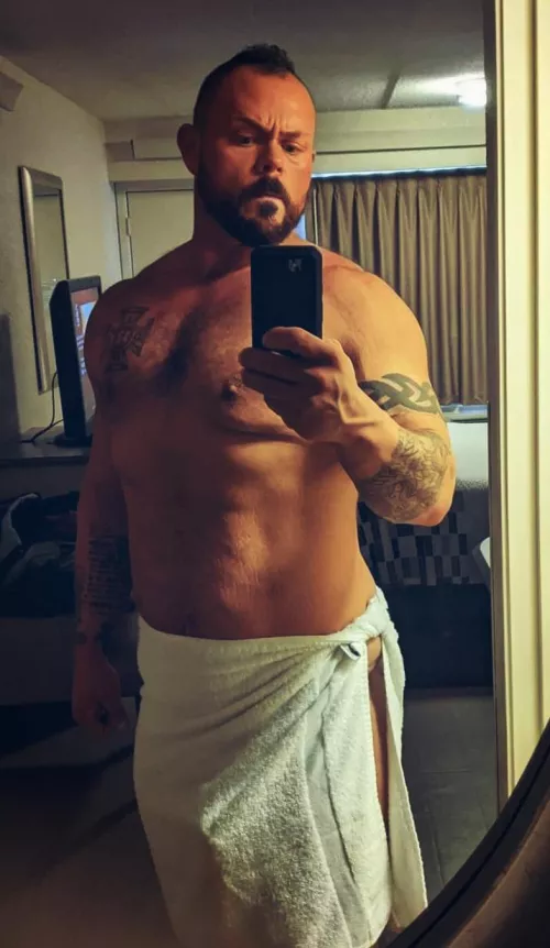 How about you meet me at the hotel and I answer the door in just this 😉 by teddybiggs