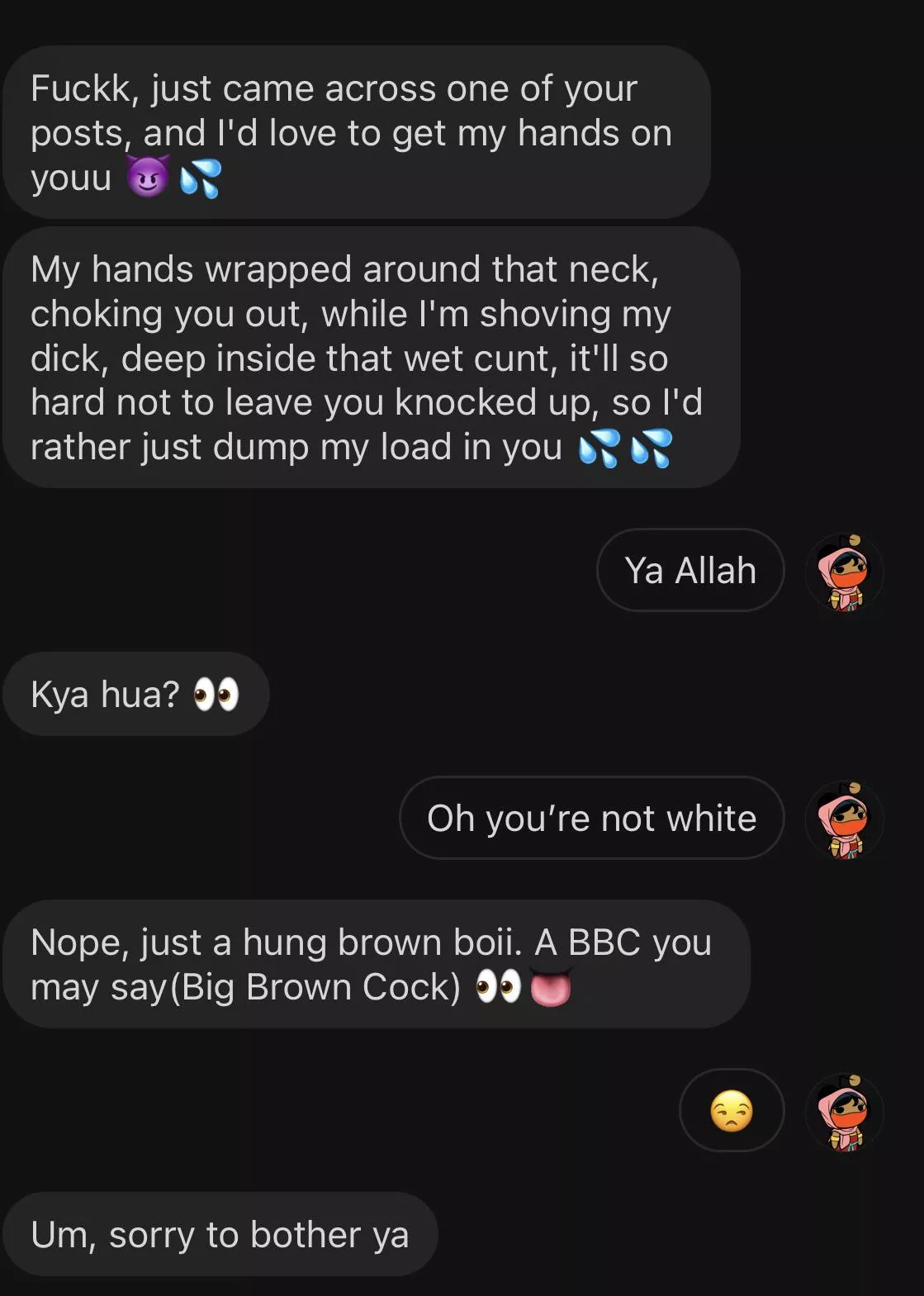 How convos with Non white guys go. My dms are segregated I only want white guys posted by hkhan1995