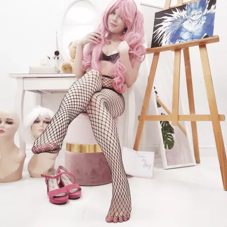 How do I look in these fishnets? by PokeMeBoy