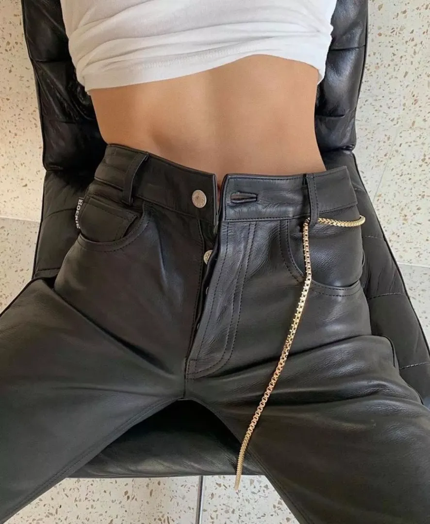 How do I look in these leather pants? posted by ina1892