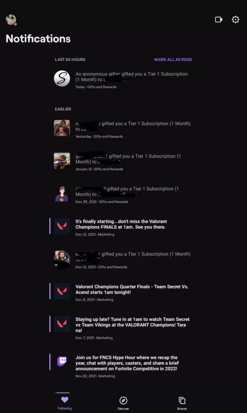 How do viewers gift subs to other viewers to channels they have and haven't been to or to streams they have and haven't watched before?