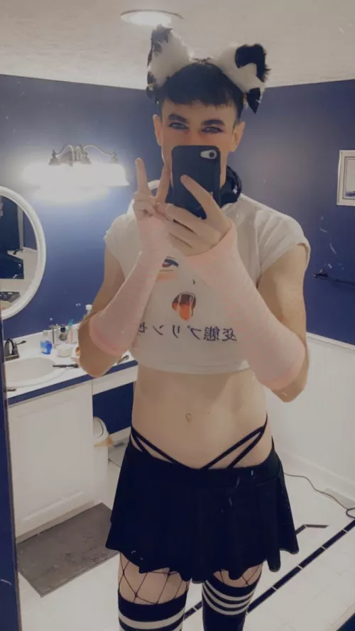 How do we feel about goth boys with cat ears? by distraway