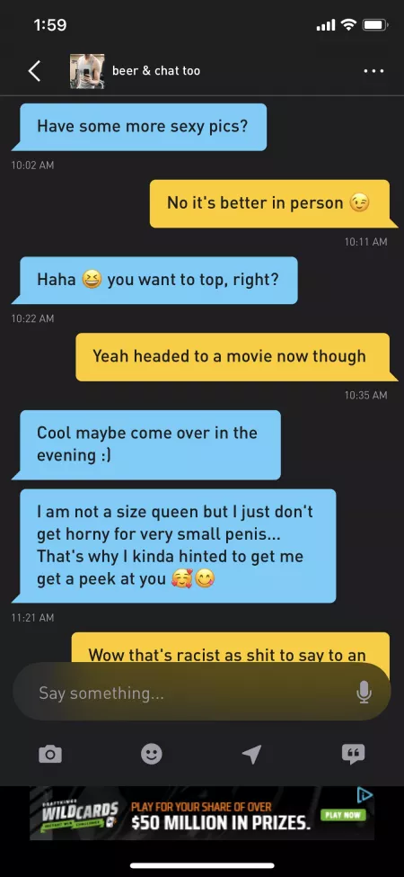 How do y’all deal with sexual racism on the apps? Exhausted with this yt bs by Icy-Butterscotch-651