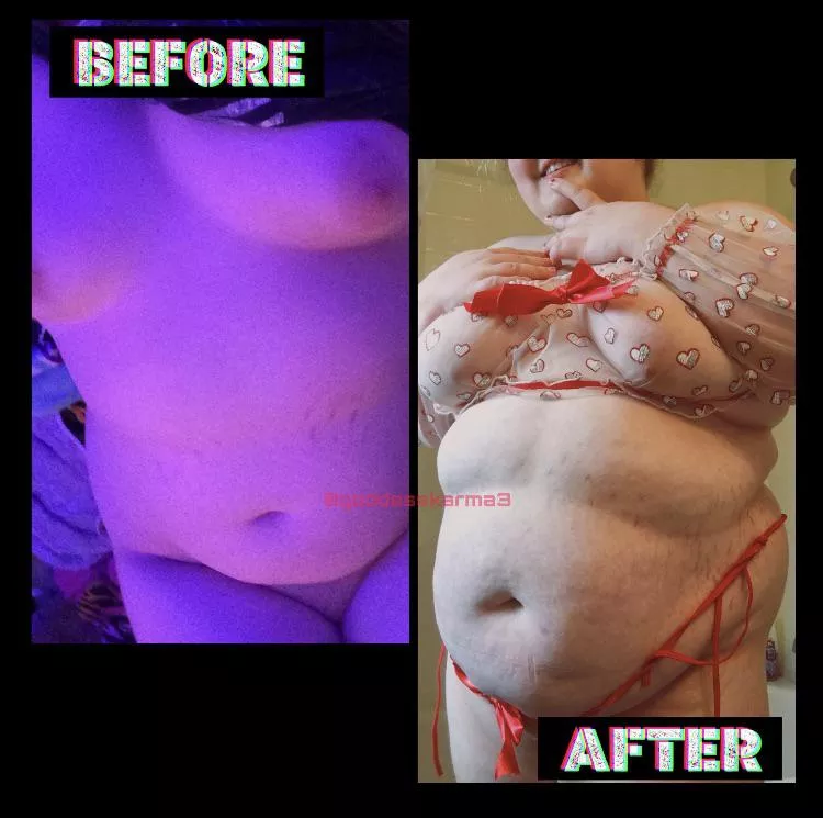 how do you feel about my weight gain? ☺️ i feel so sexy posted by goddesskarma3