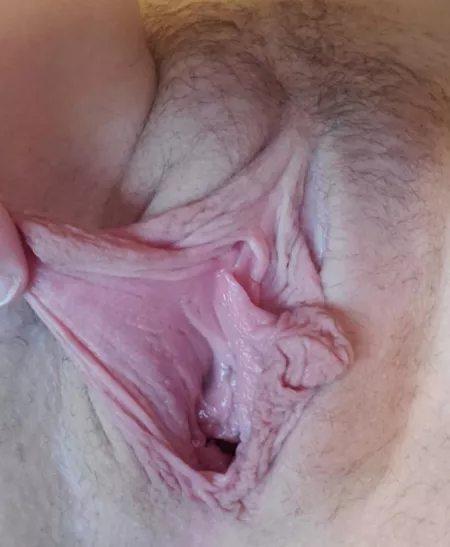 How does everyone feel about really close up labia pics!? I gave one a little pull since I get asked to do that a lot! =) by She-is-My-Unicorn