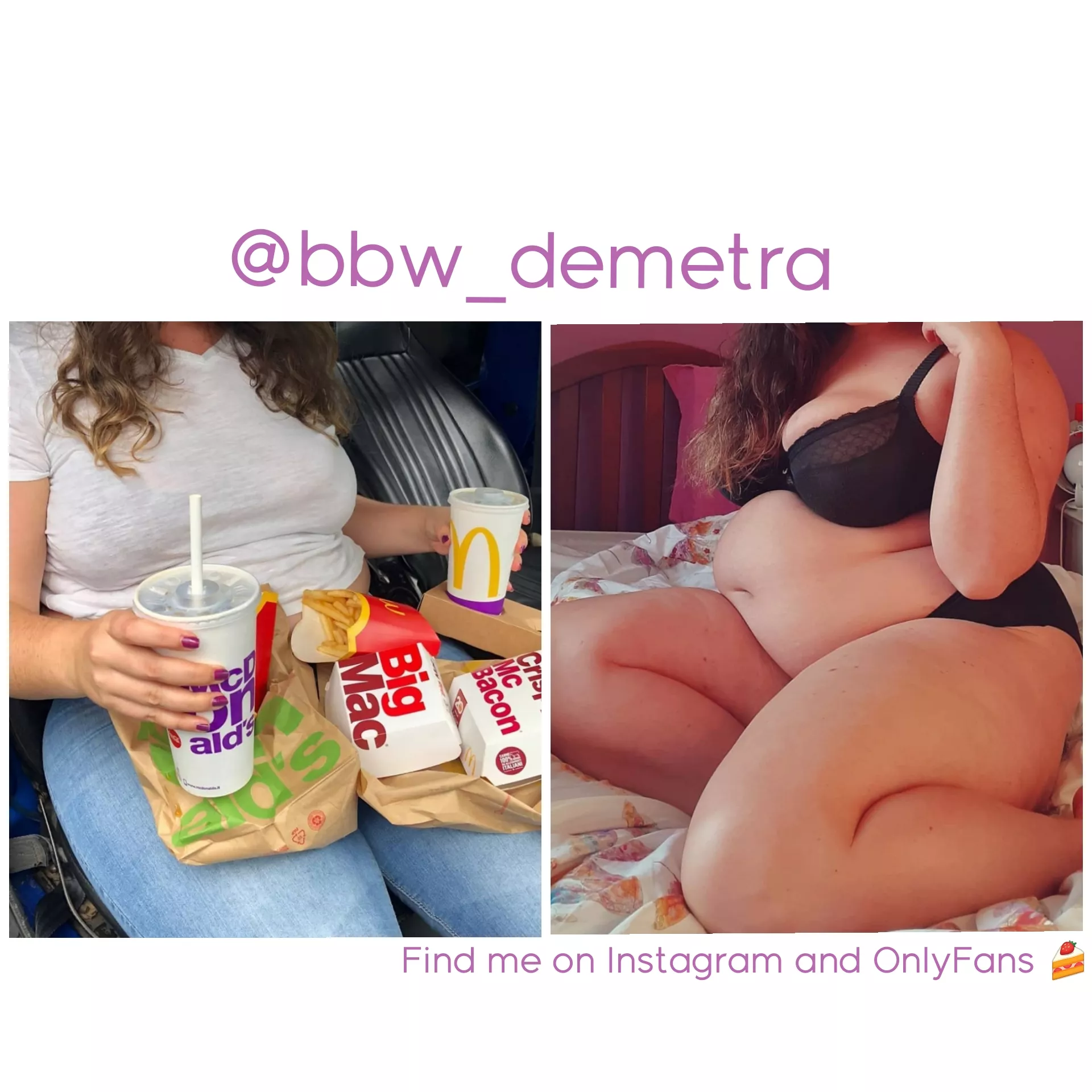How much weight do you think there is between these pics? 😇 posted by BBW_Demetra