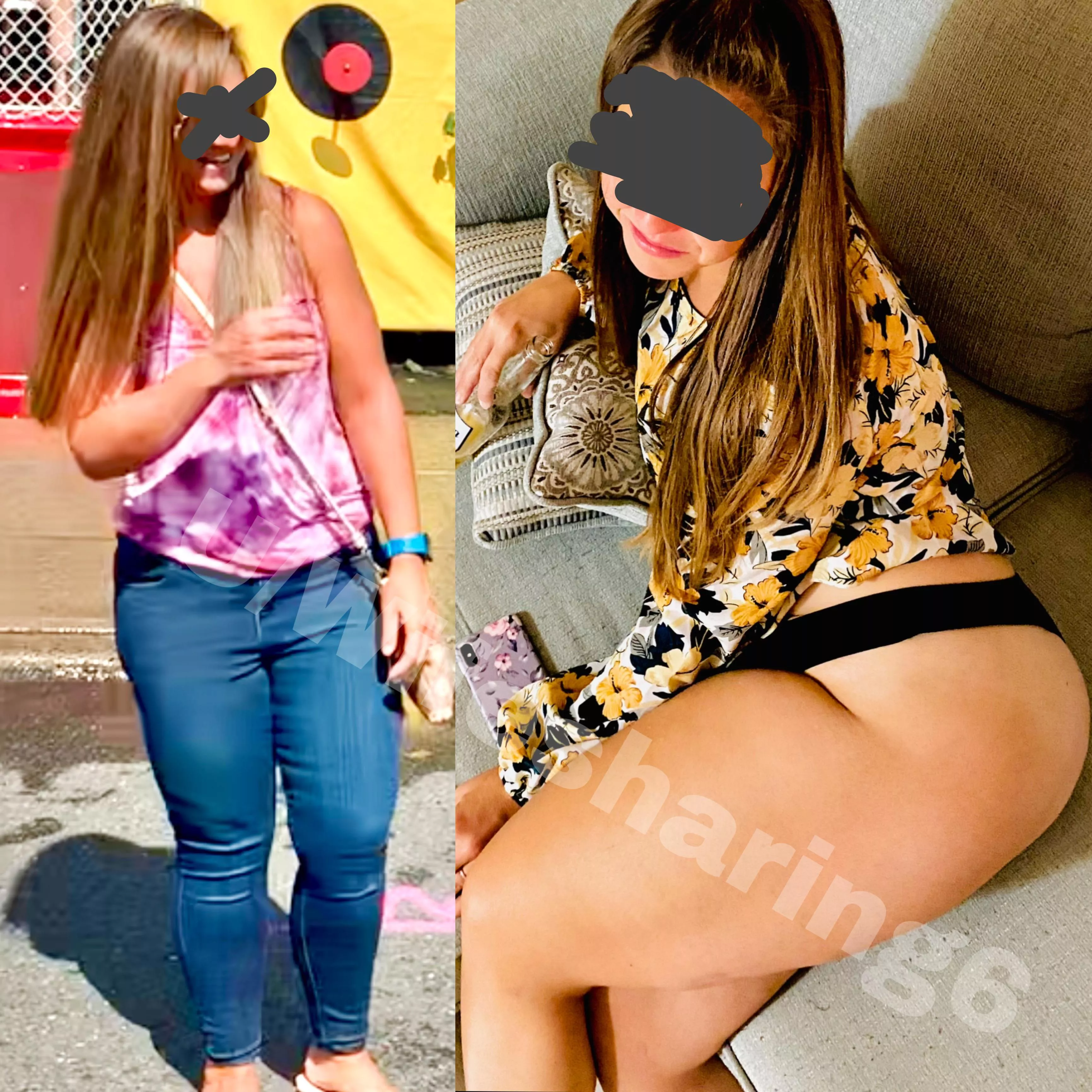 How she looks outside vs. how she looks when she is about to service my cock. Upvote if you want a go 😉 posted by wifesharing6
