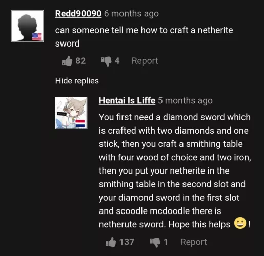 How to craft a netherite sword by Rodmjorgeh