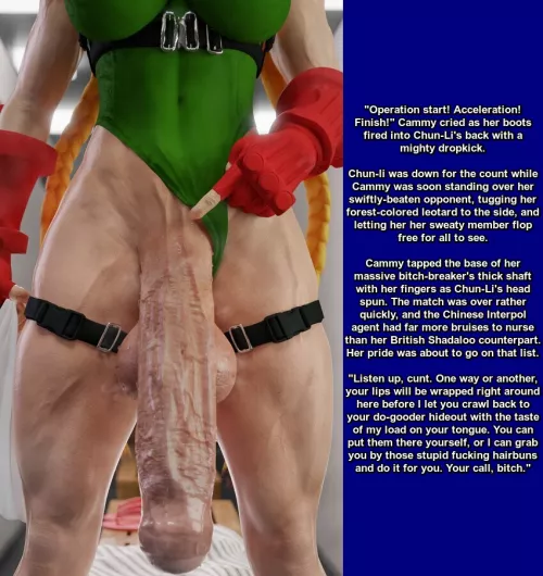 How's This For A Finisher? [Futa] [Big Dick] [Fellatio] [Rough Stuff] [Video Games] [Street Fighter] [Cammy White] [Chun-Li] by gasolinetrain