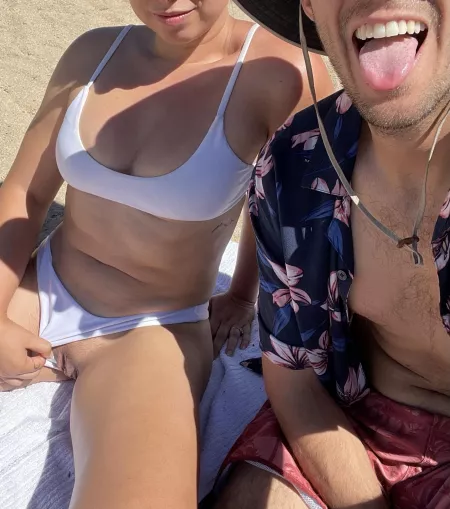 Hubby likes when I show off to the other guys at the beach 😇 by GelatoSunrise