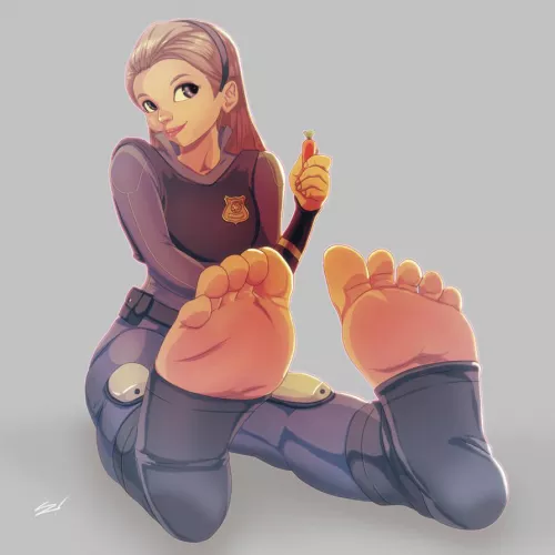 Human Judy Hopps toes [Zootopia] (Scamwich) by kinksplatt