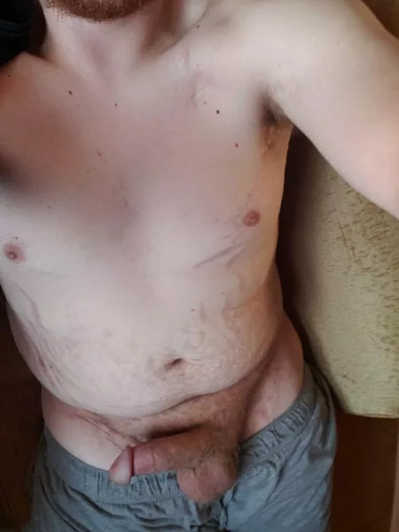 I almost never take shirtless pics. Hope you guys enjoy 😅 by Average_Chub