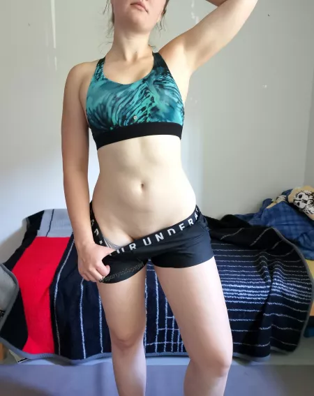 I always seem to losey clothes while working out, wanna see more? by sportycollegegirl