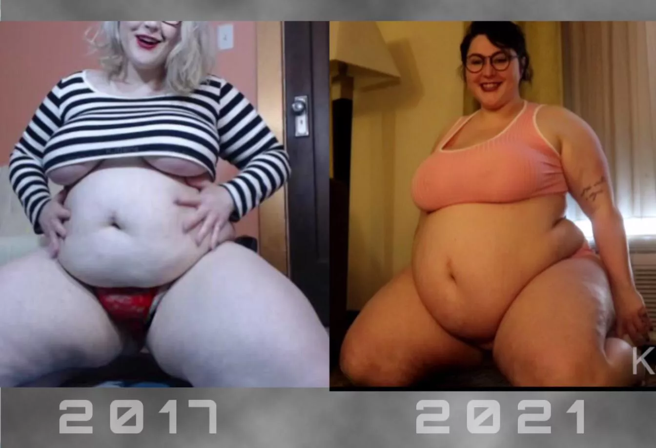 I am almost 2x as fat as I was at what I thought was my chubby weight. Now all I want to do is triple my size now! I’m dying to be immobile! posted by KJGains