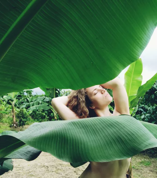 I am new here. Somewhere in Asian village between bananas trees I been almost catched by farmer😅 by HelgaDavies