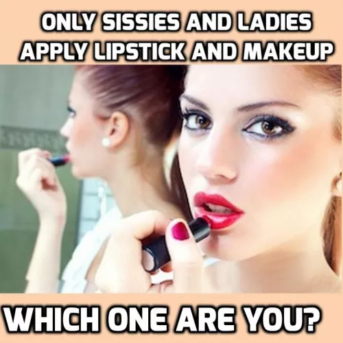 I apply lipstick at the ver beggining of doing my make up - how unmanly it is to open your mouth and gently spread soft pigment on your lips to make them more arousing, more tempting for other man. You turn your lips into a bait, for guys. Lipstick decla by IlonaInside