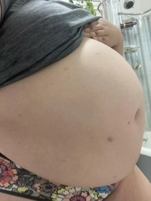 I ate so much yesterday & had to play with my belly this morning. New vid content on my OF. ☺️ by BrattyCurvyAsian