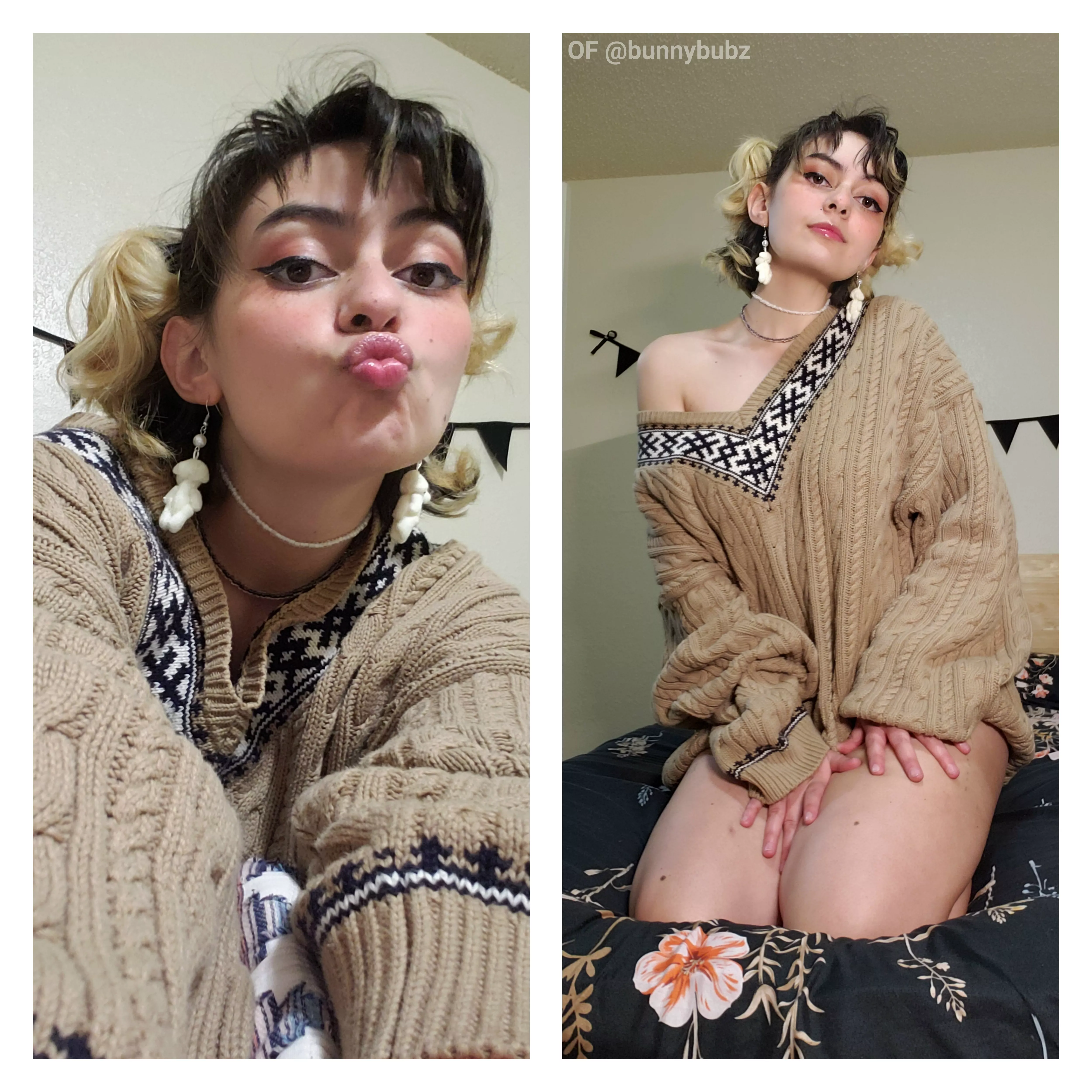 i bet we could both fit under this sweater 🌟💕 posted by AlonyaBunny