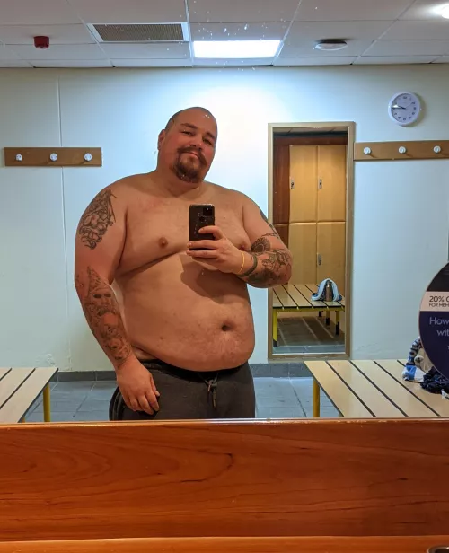 I can confirm I did lift some weights before posing in the mirror. by BearyBudai