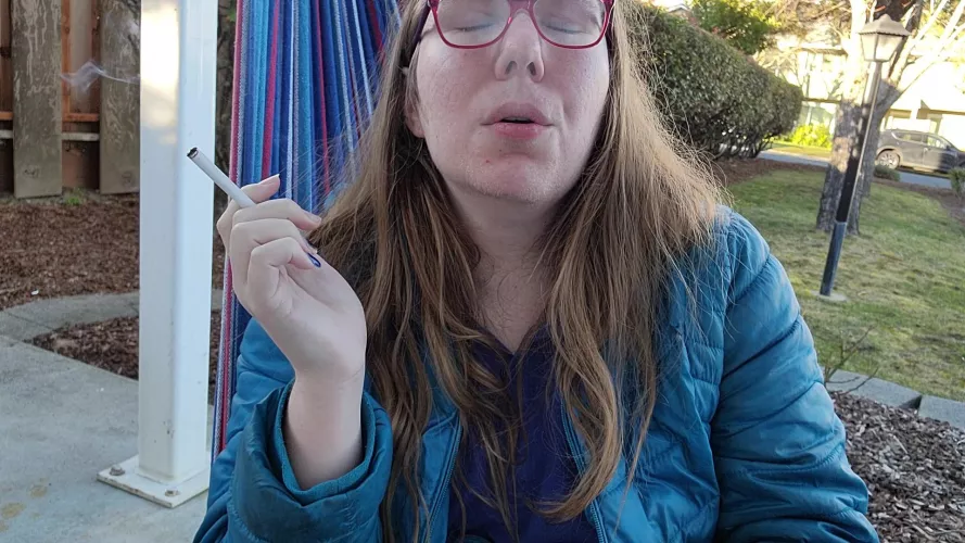 I can finally smoke again after my tooth extraction, you can see the relief on my face! by LyridiaStarwalker