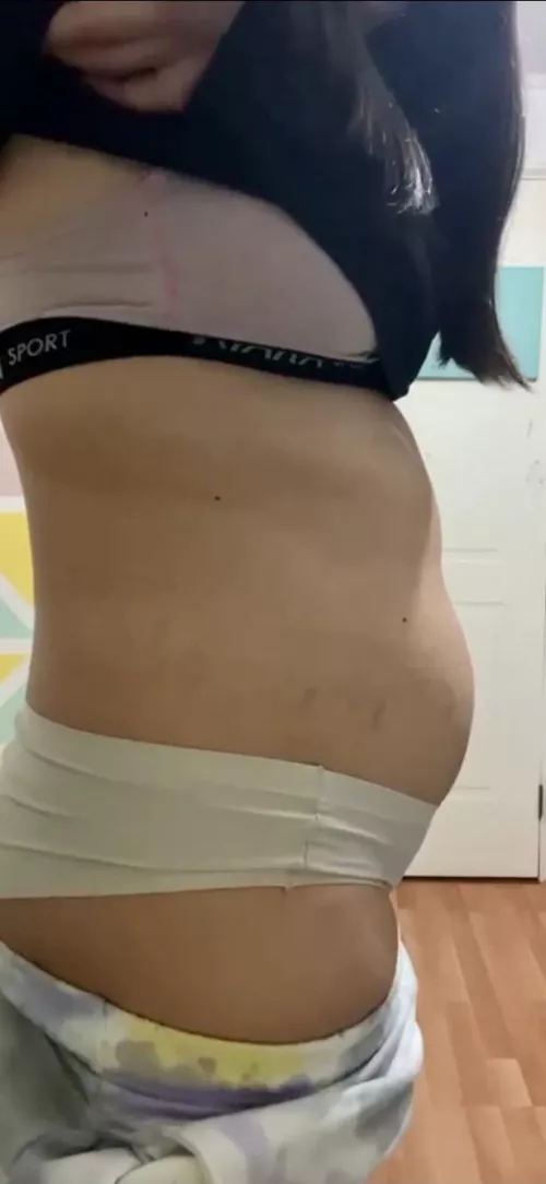 I can’t hide this Belly after a lot of food 🥵 by Angel140505