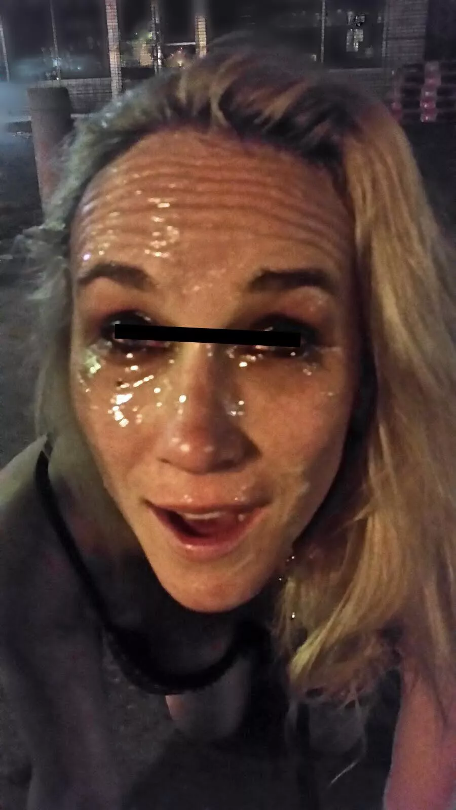 I crawled on the sidewalk after a bukkake :) posted by KaliMarana