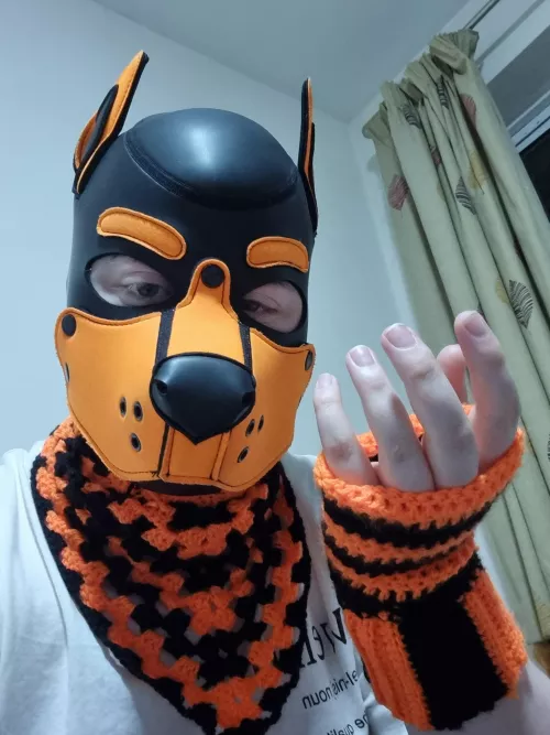 I crochet myself a scarf and a set of gloves I think I look cute by Lucky_Tomatillo_1802