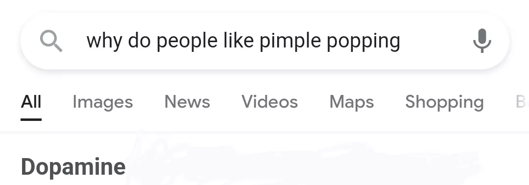 I decided to Google why I love watching pimple popping videos and feel personally attacked posted by mayorofutopia