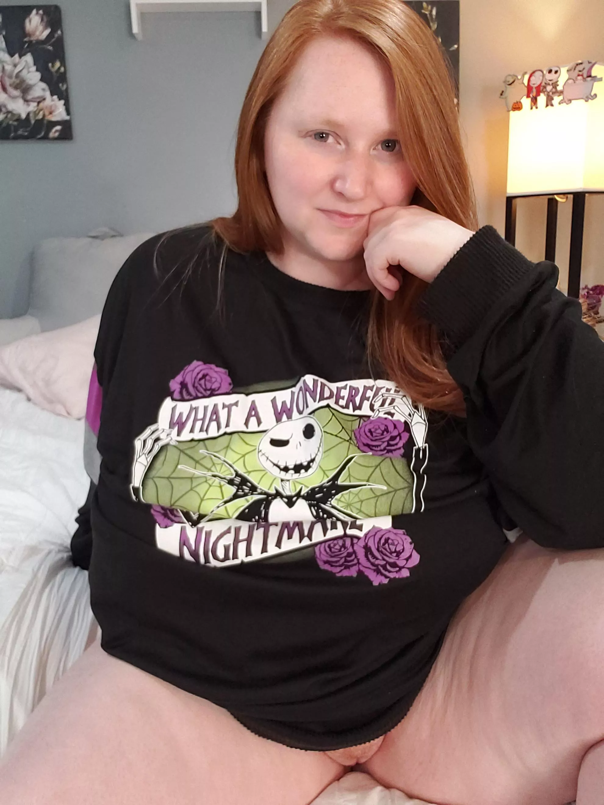 I decided to keep the pajamas on, I didn't add panties though 😜 posted by rubydawn90