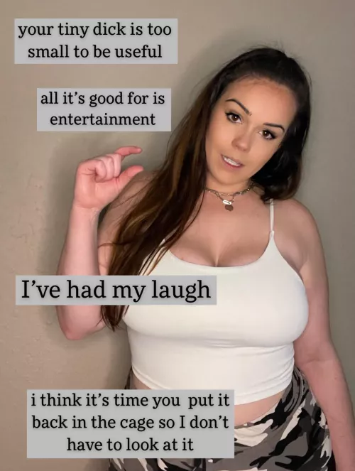 I don’t have much use for tiny shrimp dicks like you by mrshumiliation