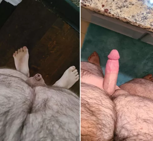 I don't tell people my size I just say there's a 6 inch difference between soft and hard and they cam decide what the numbers are by WinkyFaceAnon