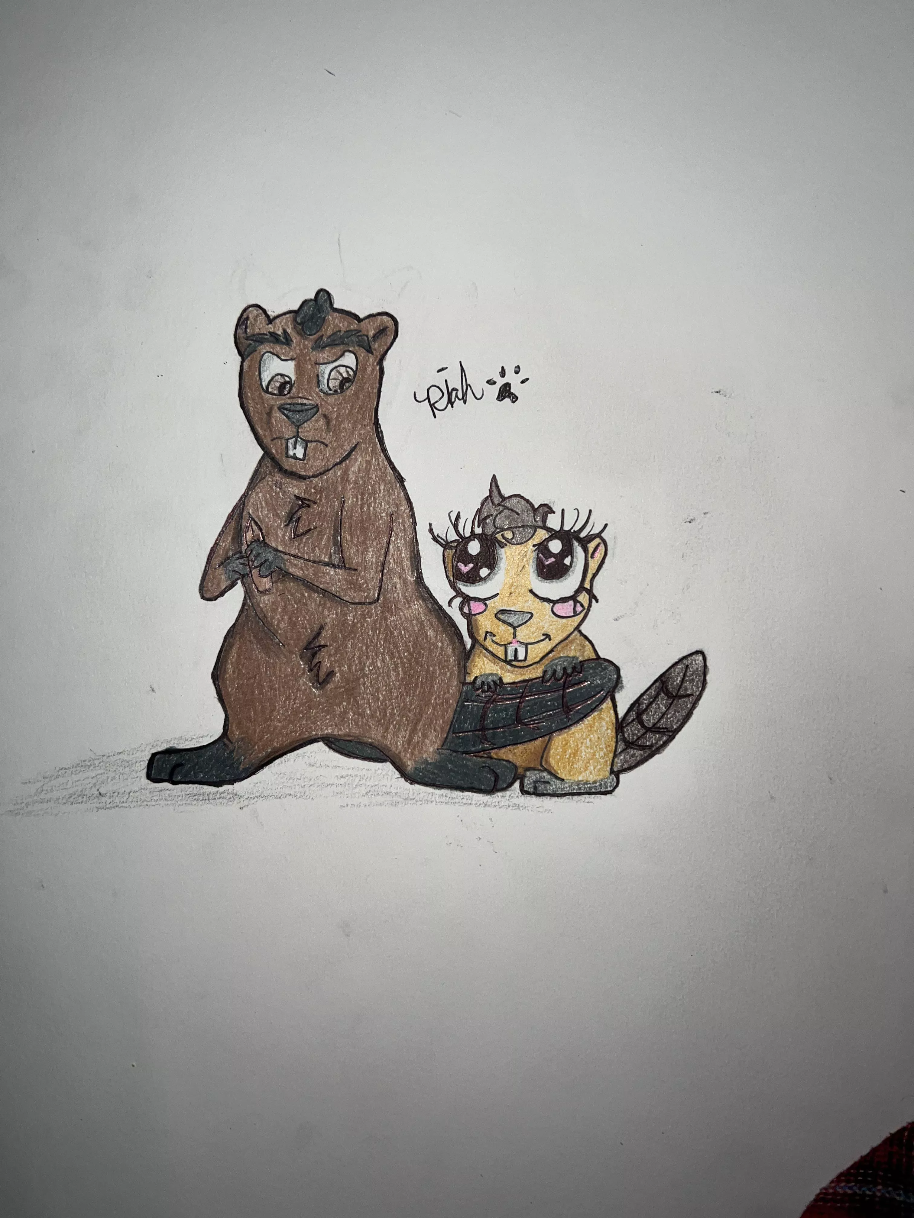 I drew my CG and I as beavers and I thought it was really funny and wanted to share!! 🦫 posted by FlexyRiah