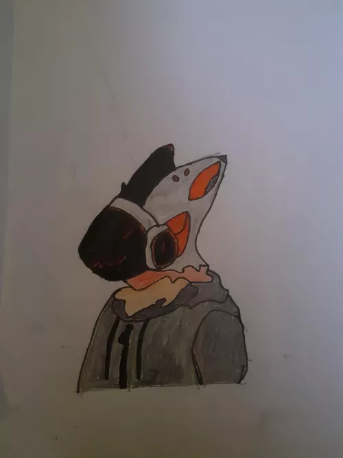 I drew my first fursona today, what do you think? by Pigeon027