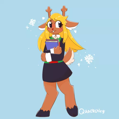 I drew Noelle from Deltarune (art by me @quackshley twitter/insta) by Quackshley