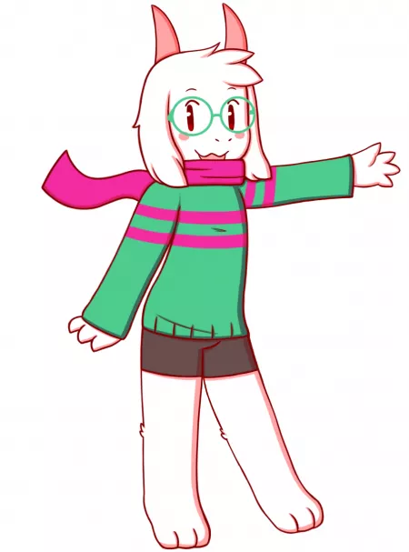 I drew Ralsei from deltarune in a sweater (@Chabooey1 - Twitter) by Chabooey