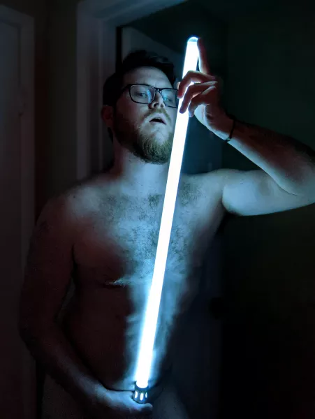 I Enjoy Playing With My Lightsaber 💙😏 [m] by rogueshadowcosplay