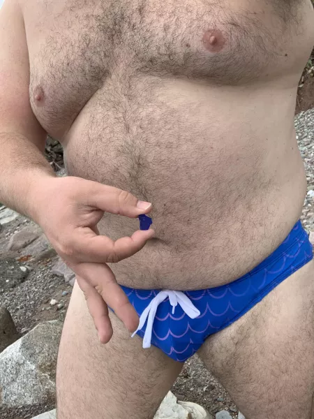 I found a blue piece of beach glass. by ASundayDrive