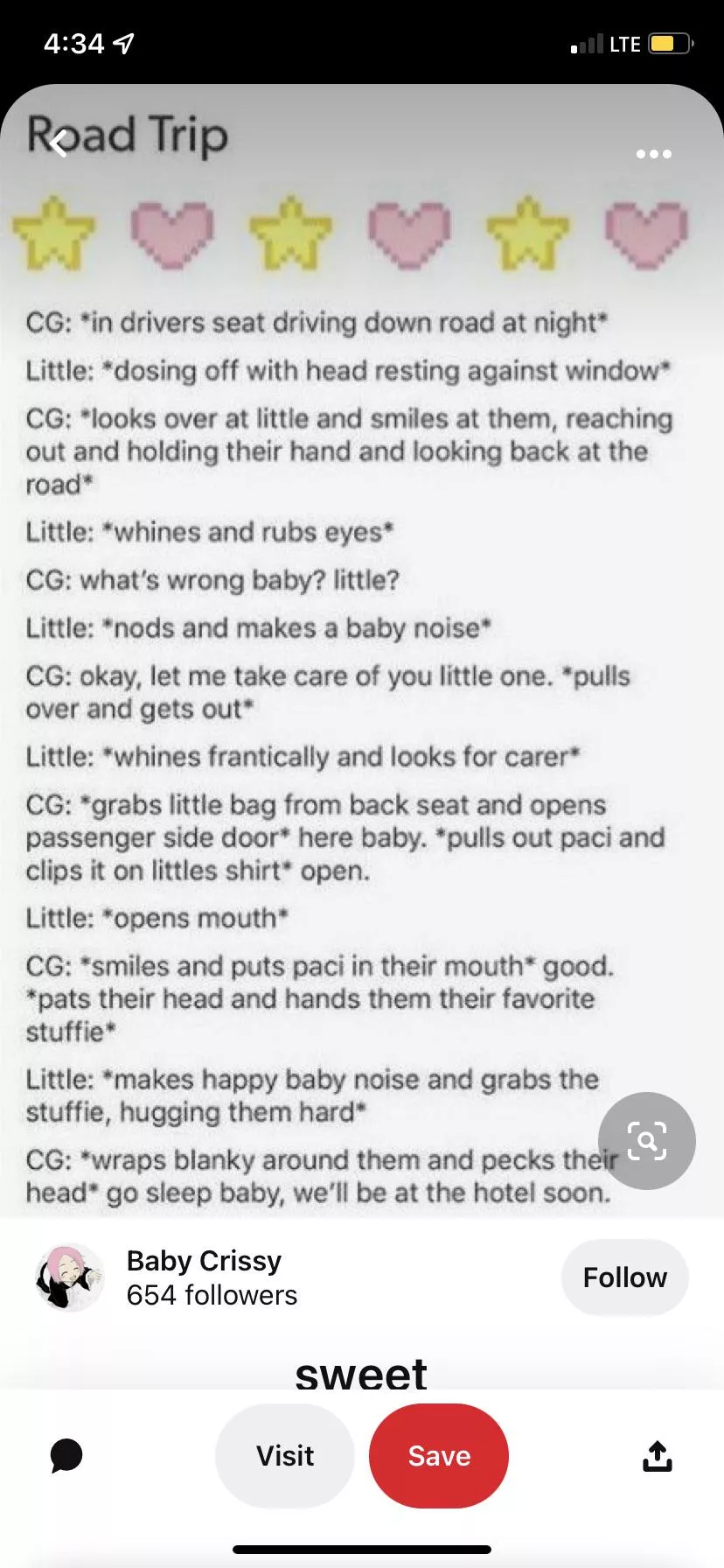 I founds thus and loved it 🥰 posted by Starrybabes