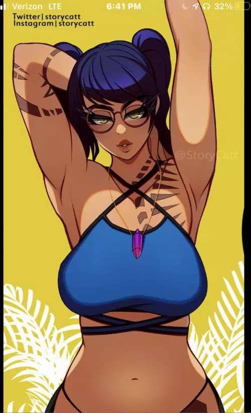 (I gave it a darker skin tone and more skinny)Edited scuba crystal that was posted earlier to this sub by No-Necessary-2648