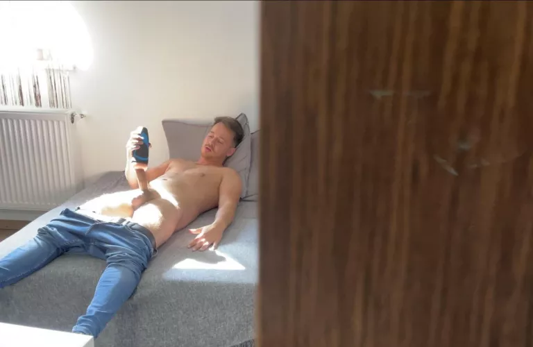 I got caught while playing with my fleshlight 😳Would you watch the full video? 🔥 by ChrisandMarky